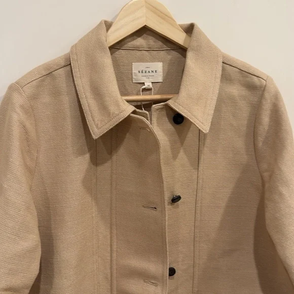 SÉZANE Gabano Coat in Beige sz 40 (US 8) NWT - Picture 12 of 16